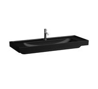 LAUFEN Meda lavabo, encastrable, 1200x460mm, tablette des deux côtés, 2 trous pour robinet, sans trop-plein, H8141117161151, H8141117161151, Colorazione: Nero opaco