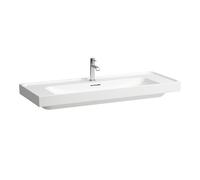 LAUFEN Meda lavabo, encastrable, 1200x460mm, tablette des deux côtés, 3 trous pour robinet, avec trop-plein, H8141114001081, H8141114001081, Colorazione: Bianco con LCC