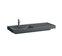 LAUFEN MEDA lavabo, encastrable, tablette à droite, 1200x460mm, sans trou pour robinet, avec trop-plein, H8171107581091, H8171107581091, Colorazione: Grafite opaca
