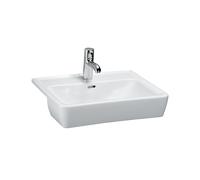 LAUFEN PRO A lavabo semi-encastré, 1 trou pour robinet, avec trop-plein, 560x440mm, blanc, H8129610001041, H8129610001041