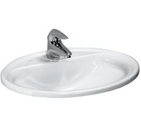 Laufen PRO B Lavabo incasso, 1 foro per rubinetto, con sfioratore, 560x440, colorazione: Bianco