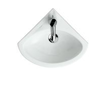 LAUFEN PRO B lave-mains d'angle, 1 trou de robinetterie, avec trop-plein, 440x380mm, H8169584001041, H8169584001041, Colorazione: Bianco con LCC