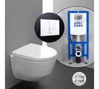 LAUFEN Pro Compact set completo WC sospeso con elemento incasso neeos,, H8209654000001+16791WH#SET, Pro bianco [WC > WC con Elementi Incasso]