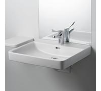 Lavabo Laufen Pro Liberty, senza barriere, 1 foro per rubinetto, con sfioratore, 600x550 mm, H8119500001041