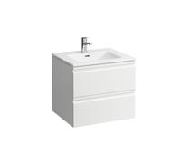 Laufen Pro S Set 600, lavabo, 1 foro per rubinetto, troppopieno, con mobiletto, 2 cassetti, 600x500 mm, H861961, Colorazione: Neve (bianco opaco)