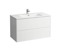LAUFEN Pro S Set Base 1000, lavabo, 1 trou de robinetterie, trop-plein, meuble sous-lavabo inclus, 2 tiroirs, 1000x500mm, H8649622601041, H8649622601041, Colorazione: Neve (bianco opaco)