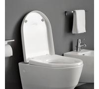 Sedile per WC Laufen PRO con rivestimento sfoderabile meccanis di abbassamento automatico H896951 colorazione Bianco