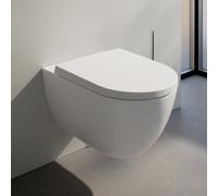 Laufen Pro X vaso wc con copriwater a discesa lenta sospeso senza brida con scarico a vortice bianco lucida H8668600000001