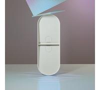 Bacinella doppio lavabo Running Sonar, senza foro per rubinetto, senza sfioratore, 1000x370mm, incl. coperchio in ceramica per valvola di scarico, bianco, Colorazione: Neve (bianco opaco)