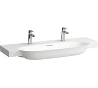 Laufen The New Classic lavabo, encastré, avec trop-plein, 2 trous pour robinet, 1200x480mm, H8138587571071, H8138587571071, Colorazione: bianco opaco