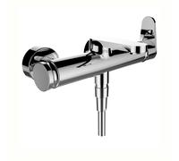 LAUFEN The New Classic Mitigeur de bain, apparent, régulateur de débit, douchette et flexible de douche inclus, HF900560100600, HF900560100600
