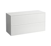 LAUFEN The New Classic Sideboard, sans découpe, 1175x455x600mm, 2 tiroirs, H4060260856311, H4060260856311, Colorazione: Bianco lucido