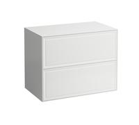 LAUFEN The New Classic Sideboard, sans découpe, 2 tiroirs, 775x455x600mm, H4060160851701, H4060160851701, Colorazione: Neve (bianco opaco)