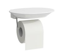 Porta carta igienica Laufen The New Classic, ceramica zaffiro, H873853, Colorazione: Porta rotolo bianco, cromato