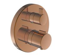 LAUFEN Twintherm Set de montage final, encastré, thermostat de douche 2 poignées, 1 sortie deau mitigée, HF905474465000, HF905474465000, Colorazione: Oro rosa