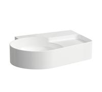 LAUFEN VAL lavabo à poser, sans trou pour robinet, sans trop-plein, 530x400mm, zone semi-sèche à droite, fermeture US, H8162880001421, H8162880001421, Colorazione: Bianco