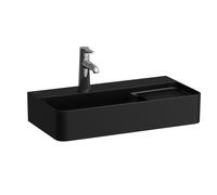 LAUFEN VAL lavabo COMPACT, 1 trou de robinetterie, avec trop-plein, 600x315mm, zone semi-sèche à droite, H8152857161041, H8152857161041, Colorazione: Nero opaco