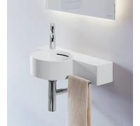 Lavamano Laufen VAL, 1 foro per rubinetto a sinistra, con troppopieno, 550x315 mm, mensola a destra, H815283, Colorazione: Bianco - H8152830001051