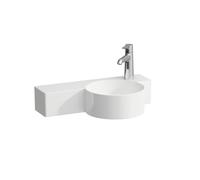 LAUFEN VAL lave-mains, 1 trou de robinetterie à droite, sans trop-plein, 550x315mm, tablette à gauche, H8152840001141, H8152840001141, Colorazione: Bianco