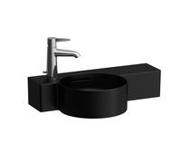 LAUFEN Val Lave-mains, sans trou pour robinet, tablette à droite, avec trop-plein, coupant, 550x315mm, H8152837168131, H8152837168131, Colorazione: Nero opaco