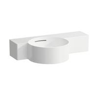 LAUFEN Val Lave-mains, sans trou pour robinet, tablette à droite, avec trop-plein, coupant, 550x315mm, H8152830008131, H8152830008131, Colorazione: Bianco