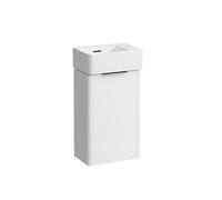 LAUFEN Val Set, lave-mains H815280, 1 trou de robinetterie à droite, trop-plein, avec sous-lavabo Base, 1 porte, charnières à droite, H8622802611061, H8622802611061, Colorazione: Bianco lucido