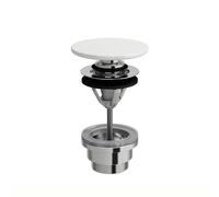 LAUFEN Vanne découlement, Push-Open, recouvrement en céramique saphir, H8981920200001, H8981920200001, Colorazione: Nero lucido