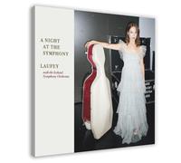 Laufey - Poster su tela con copertina di album "A Night at The Symphony", decorazione per camera da letto, ufficio, stanza, regalo, 60 x 60 cm