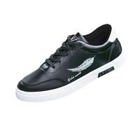Laufschuhe Herren Damen LäSsige Schuhe Aus Leather Bequeme Walking Chunky Sportlich Turnschuh Laufschuh Atmungsaktiv Outdoor SchnüRhalbschuhe Walkingschuhe Moda Outdoor Casual Schuhe, Nero1, 41 EU