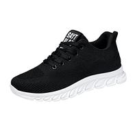 Laufschuhe Herren SchnüRsenkel Tennisschuhe Fashion Leichtgewichts SchlüPfen Schuhe Atmungsaktives Netz Turnschuhe Trekkingschuhe Outdoor Komfortable Walkingschuhe Trailrunning, Nero , 44 EU