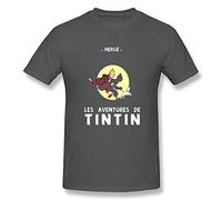 Laugh Dusk Men's Les Aventures De Tintin Cartoon T Shirt