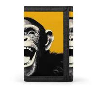 Laugh Monkey Chimp - Portafogli a tre ante con tasca frontale e finestra identificativa, idea regalo per uomini e donne, Stile:, Taglia unica, MHXYZHW