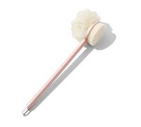 LAUGHERER 1 spazzola da bagno con manico lungo per sfregamento fango, cenere, con schiuma, rosa