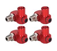 LAUGHERER 4Pc 360 Gradi Girevole Tubo Dell'aria Connettore 1/4 In NPT Industriale Raccordi Aria Adattatore Strumento Pneumatico Giunto Dell'aria Accoppiatore Durevole Facile Da Installare Facile da