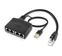 LAUGHERER Rete 1 Split 4 Cento Megabit Condivisione di rete RJ45 1 Drag 4 Porta di Rete Espansione Splitter di Rete Facile da Usare