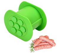 Laughhe Cevapcici Press Maker Hot Dog Maker Manuale Macchina per Salsicce con 7 Fori Comodo Insaccatrice Salsiccia Manuale Salsiccia Maker Accessori per Grigliate da Cucina(Verde)