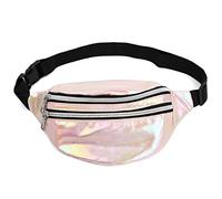 Laughhe Marsupio Marsupi Olografici, Marsupi Alla Moda Impermeabile con Cintura Regolabile Marsupio da donna Olografico per Viaggi Corsa Escursionismo (Rosa)