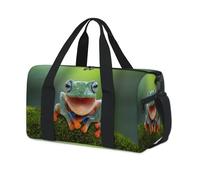 Laughing Tree Frog Sport Duffel Borse per Bambini Ragazze Ragazzi Donne Uomini Rana Pernottamento Weekender Borsa da Viaggio Tote Carry Palestra Casual Duffel Borse