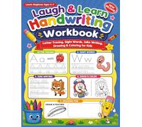 Laught & Learn Handwriting Workbook: Letter tracing, sight words, joke writing, drawing & coloring for kids.