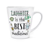 Laughter Gin Is The Migliore Medicine 341ml Latte Tazza - Scherzo Divertente