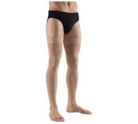 Lauma Medical, calze compressive a punta aperta 23-32 mmHg classe 2, vene varicose, spesso gonfiore alle gambe, dolore ai polpacci e ai piedi (Corto, taglia M, beige)