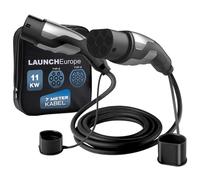 Launch Cavo Ricarica Auto Elettrica Tipo 2, 11KW/7M/16A/3 Fase, Cavo Tipo 2 con Borsa per E Auto EV/PHEV Tipo 2 a Tipo 2 Mode 3 Cavo di Ricarica per T-Mode/E-Golf-Veicoli di Serie, Certificato TÜV