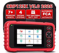 LAUNCH CRP123X V3.0 64G - Dispositivo diagnostico professionale OBD2 per tutte le auto e marche, diagnosi a 4 sistemi con reset: EPB DPF servizio olio, SAS/BMS test batteria, lettura VIN incluso a