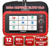 Launch CRP129X Diagnostica Auto Professionale,Scanner OBD2 per Auto Trasmissione Motore SRS ABS 4 Diagnosi di Sistema + 8 Funzioni di Reset Speciali Comuni,Aggiornamento Gratuito