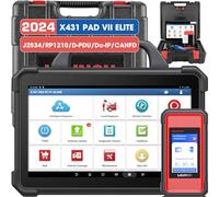 LAUNCH Pad VII Strumento Auto Diagnostica Scanner a Sistema Completo, J2534/CANFD/DO-IP,31+ Funzione di Ripristino, Bidirezionale, Codifica ECU, Programmazione, IMMO, OBD 2, Aggiornamento di 2 Anni