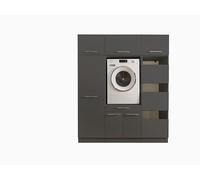 Laundreezy Armadio lavatrice, multiuso, con certificazione TÜV, mobile sopraelevato, tanto spazio, materiale a base di legno, antracite, combi 10
