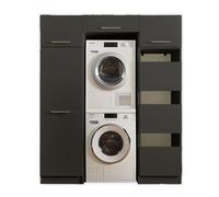 Laundreezy Armadio lavatrice, multiuso, con certificazione TÜV, mobile sopraelevato, tanto spazio, materiale a base di legno, antracite, combi 1