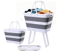Laundry Basket - 26L Large Foldable Elevated Organizer
