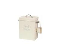 Laundry Detergent Container with Spoon, Detergent Bucket, Metal Detergent Storage Container for Household Detergent Multipurpose Storage Box Beige