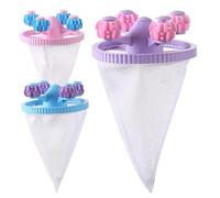 Laundry Hair Catcher - 3 pezzi Conical Lint Filter Mesh Bag | Lint Cleaning Tool Reusable Floating Hair Filtering Mesh Removal For Wool Sweater Bathtub Dogs Cats Home Shower Travel Bathroom